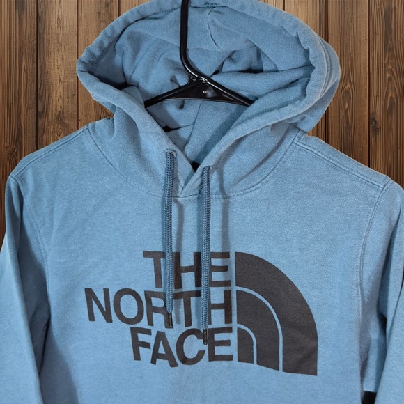 The North Face Mens Pullover Hoodie Sweatshirt Logo Blue Small Casual - Picture 1 of 7